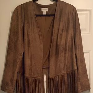 CHICO’S FAUX SUEDE JACKET